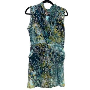 Charlie Jade silk dress, braided details, elastic drawstring waist, Nwot Medium